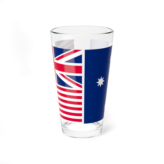 Melbourne Evening Herald flag blue (Australia) Pint Glass 16oz