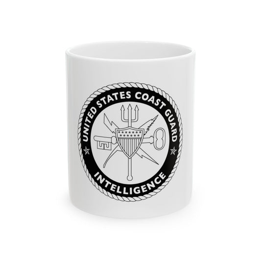 USCG Intelligence 1 color (U.S. Coast Guard) White Coffee Mug