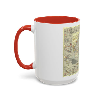 Pacific Ocean (1936) (Map) Accent Coffee Mug