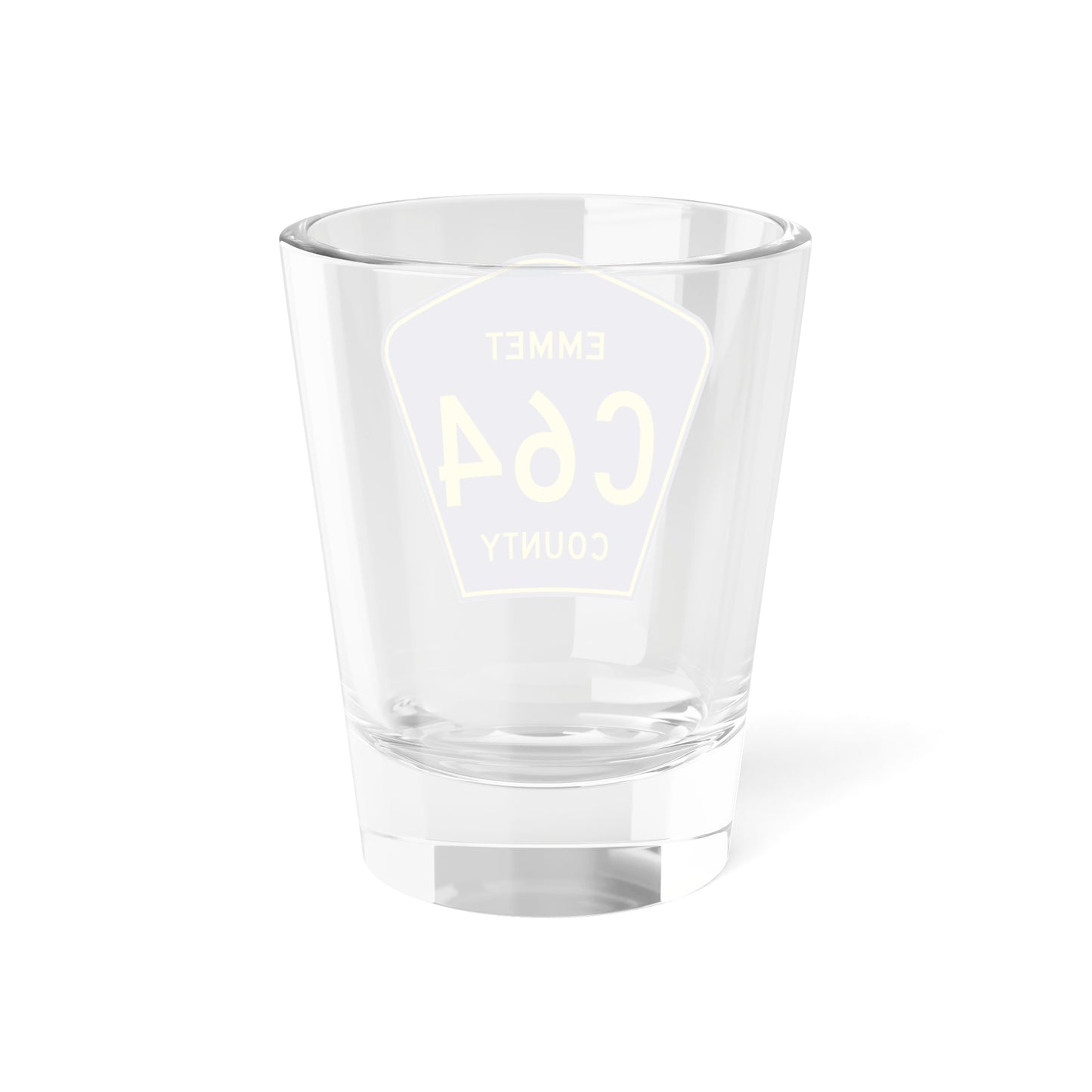 Emmet County C-64 (Michigan) (Road Sign) Shot Glass 1.5oz