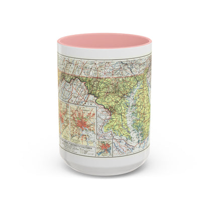 USA - Maryland, Delaware (1927) (Map) Accent Coffee Mug