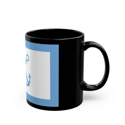 Flag of Bandera de Prefectura Naval Argentina - Black Coffee Mug-Go Mug Yourself