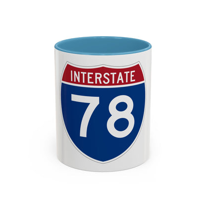 Interstate 78 (U.S. Highways) Accent Coffee Mug