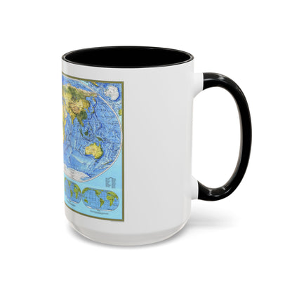 World Map - Physical (1994) (Map) Accent Coffee Mug