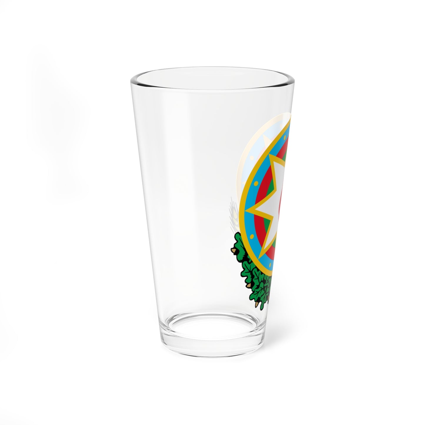 Emblem of Azerbaijan simmetric star (Azerbaijan) (Coat of Arms) Pint Glass 16oz