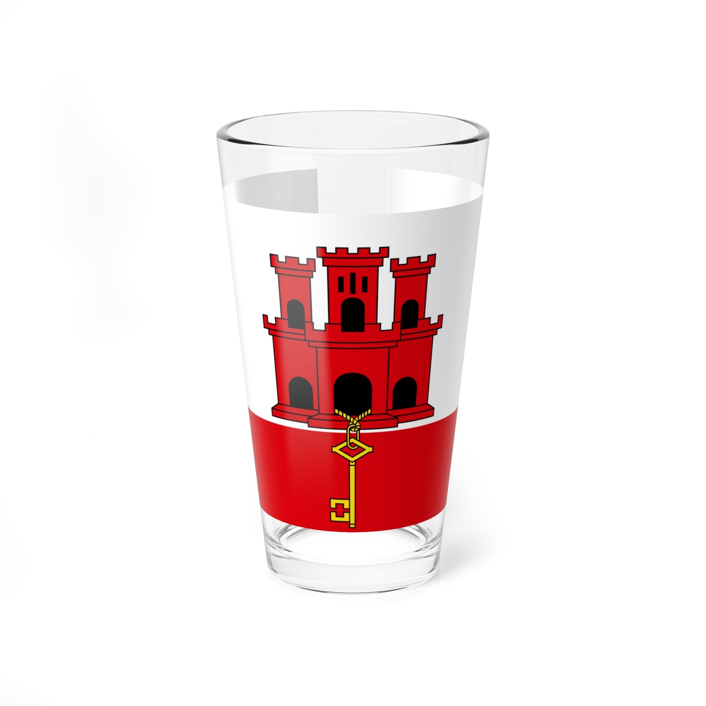 Flag of Gibraltar (United Kingdom) Pint Glass 16oz