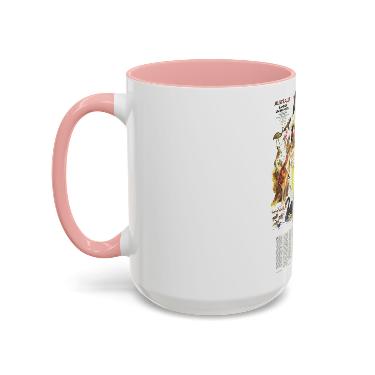 Australia- Land of Living Fossils (1979) (Map) Accent Coffee Mug