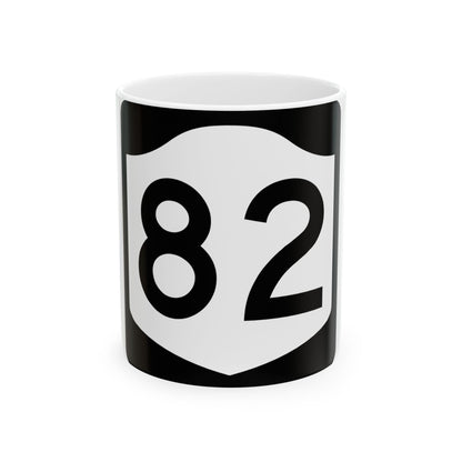 NY-82 (New York) (Road Sign) White Coffee Mug