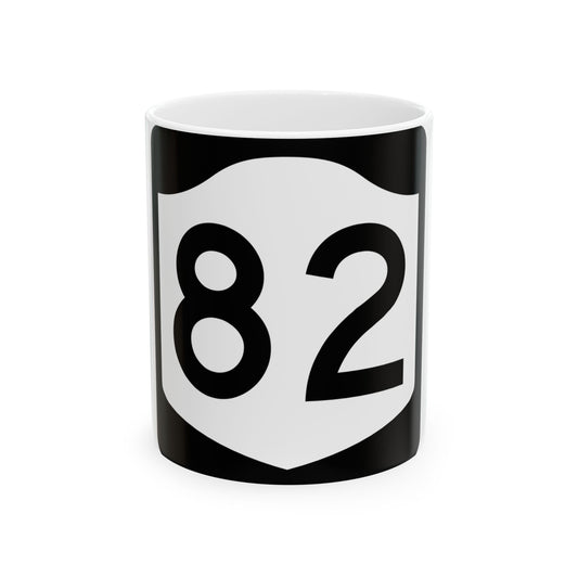 NY-82 (New York) (Road Sign) White Coffee Mug