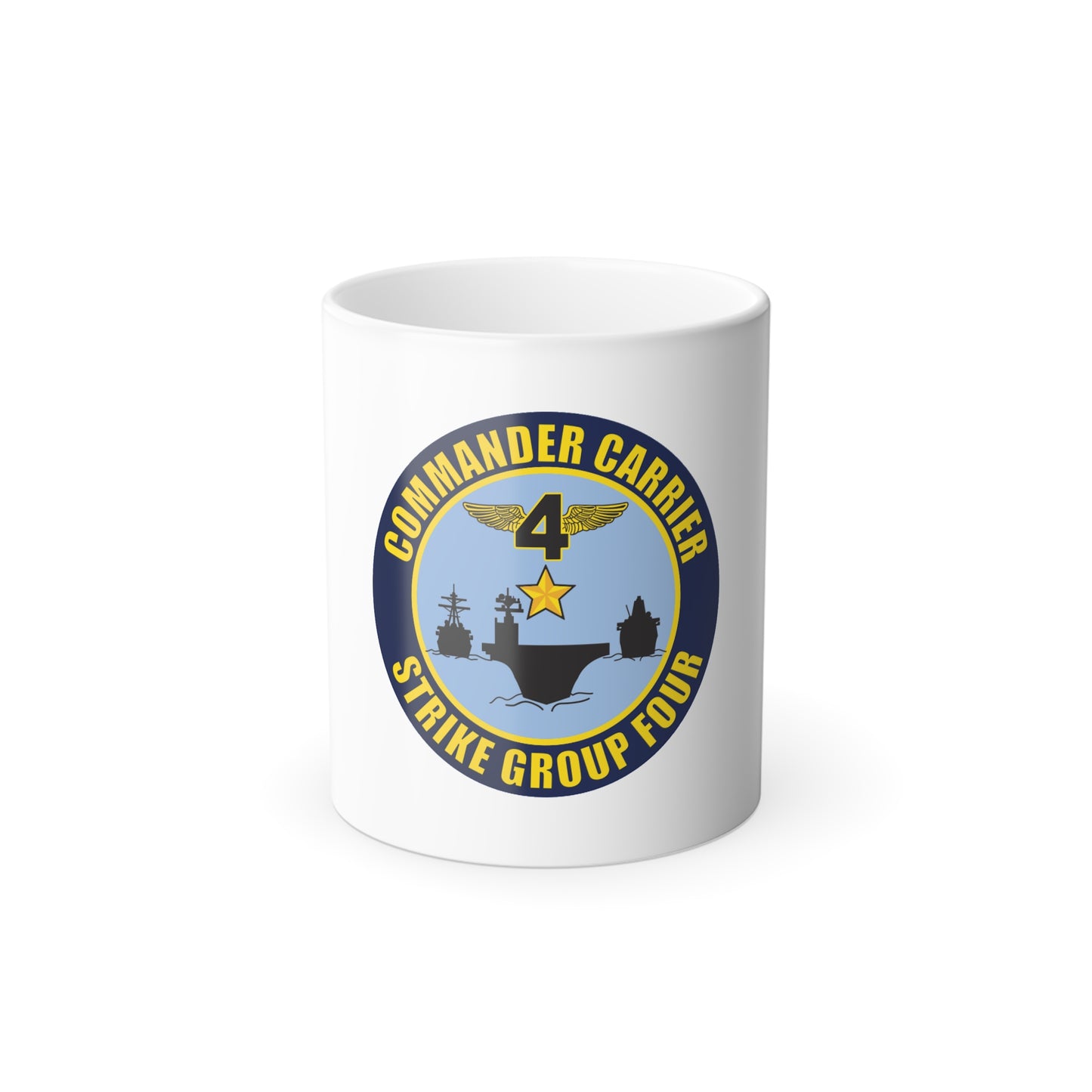 Command Carriers Strike Group 4 (U.S. Navy) Color Changing Mug 11oz