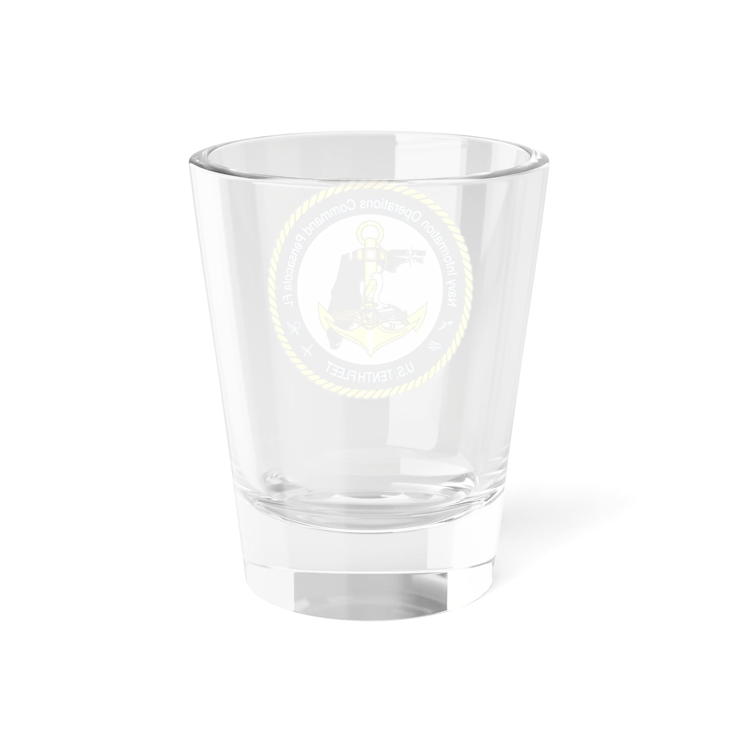 Verre à liqueur du commandement des opérations d'information de la marine Pensacola FL US Tenth Fleet (US Navy) 1,5 oz