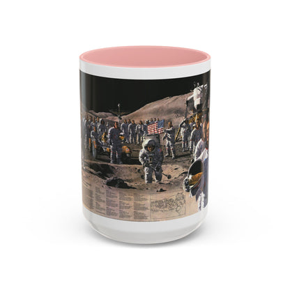 Space - Teammates in Mankind's Greatest Adventure (1973) (Map) Accent Coffee Mug