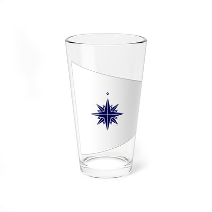 Flag of Commander Japan Coast Guard-bordered (Japan) Pint Glass 16oz