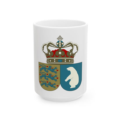 Coat of arms of the County of Greenland - White Coffee Mug