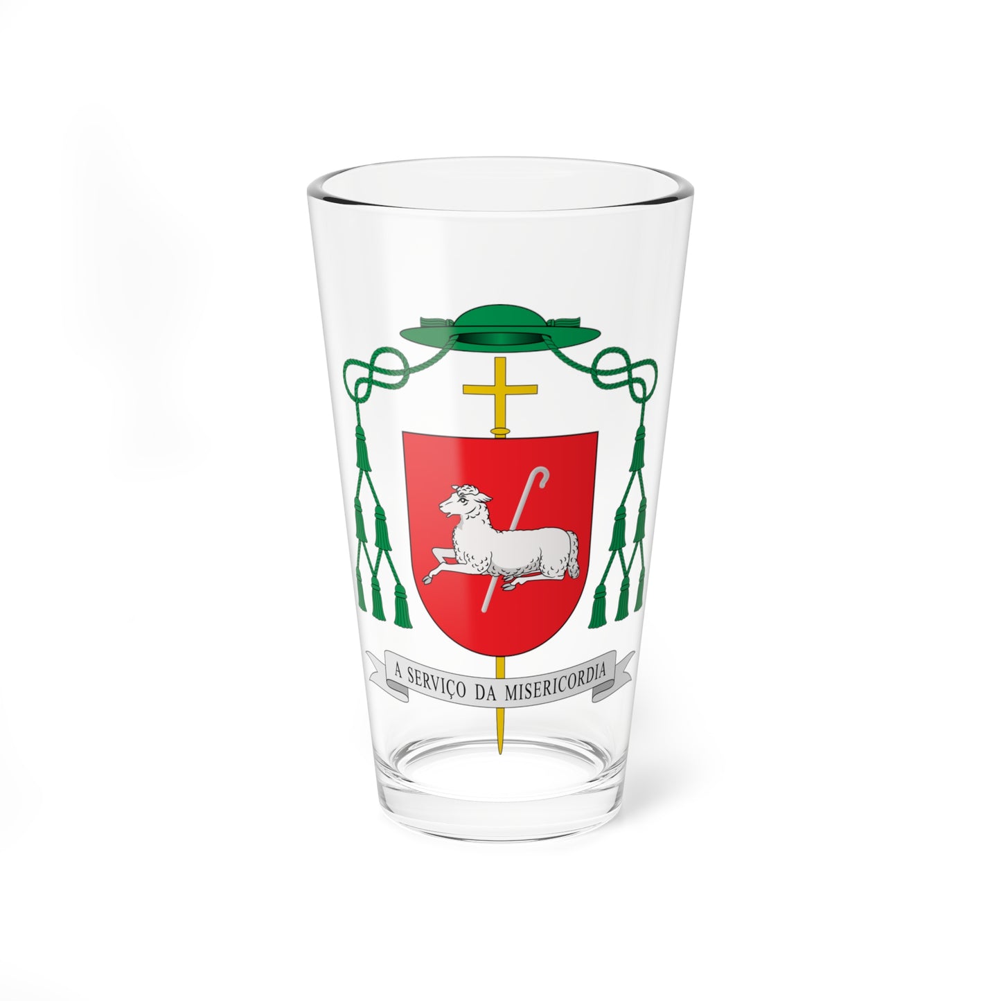 Escudo de Emanuel Messias de Oliveira (Spain) (Coat of Arms) Pint Glass 16oz