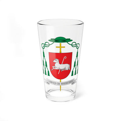 Escudo de Emanuel Messias de Oliveira (Spain) (Coat of Arms) Pint Glass 16oz