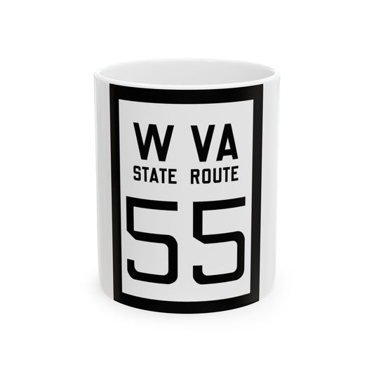 WV-55 1922 (Virginia) (Road Sign) White Coffee Mug-11oz-Go Mug Yourself