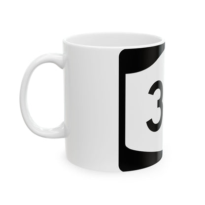 NY-31D (New York) (Road Sign) White Coffee Mug