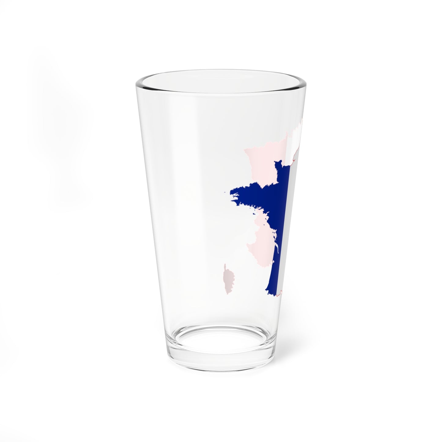 Flag-map of France2 (France) Pint Glass 16oz