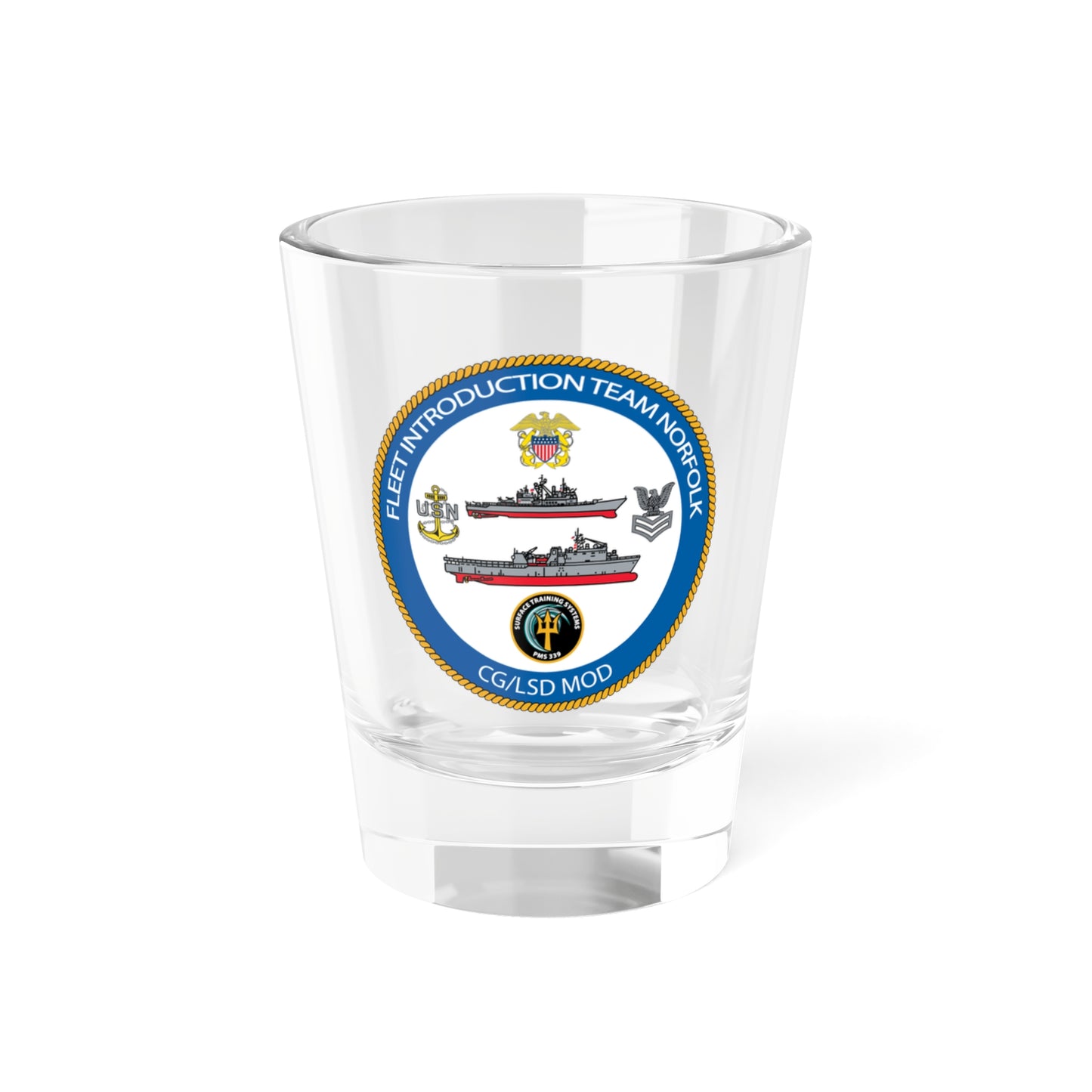 NAVSEA Fit Norfolk (U.S. Navy) Shot Glass 1.5oz