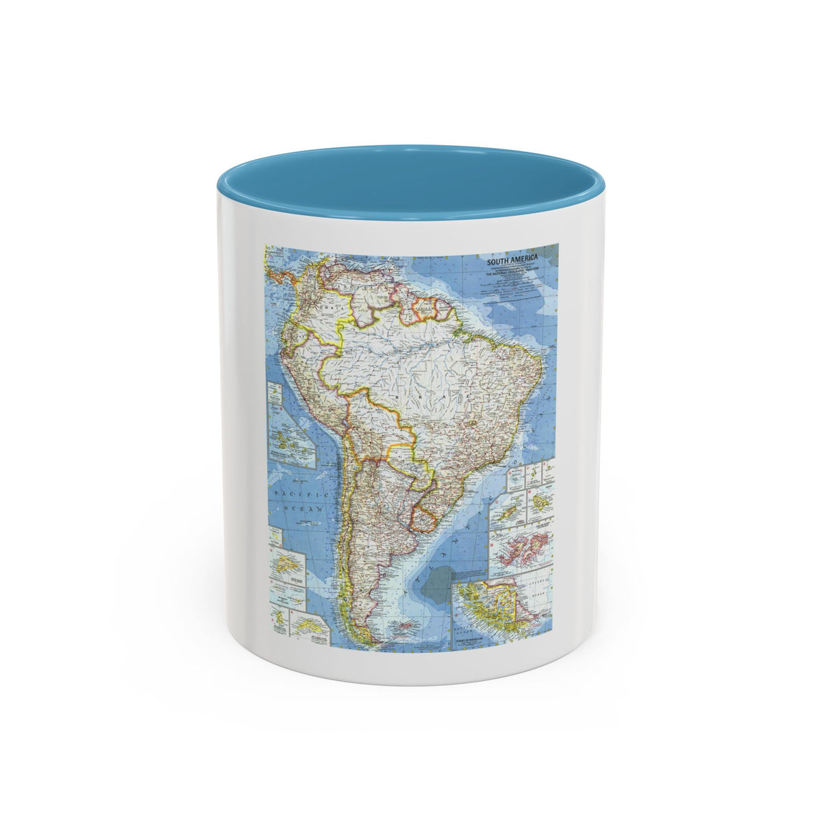 South America (1960) (Map) Accent Coffee Mug
