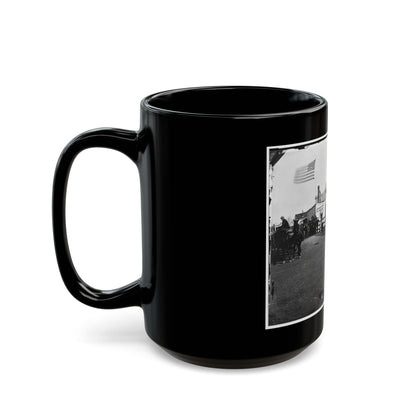 Fort Monroe, Va. Captain Of The Port's Office And The Hygeia Dining Saloon (U.S. Civil War) Black Coffee Mug
