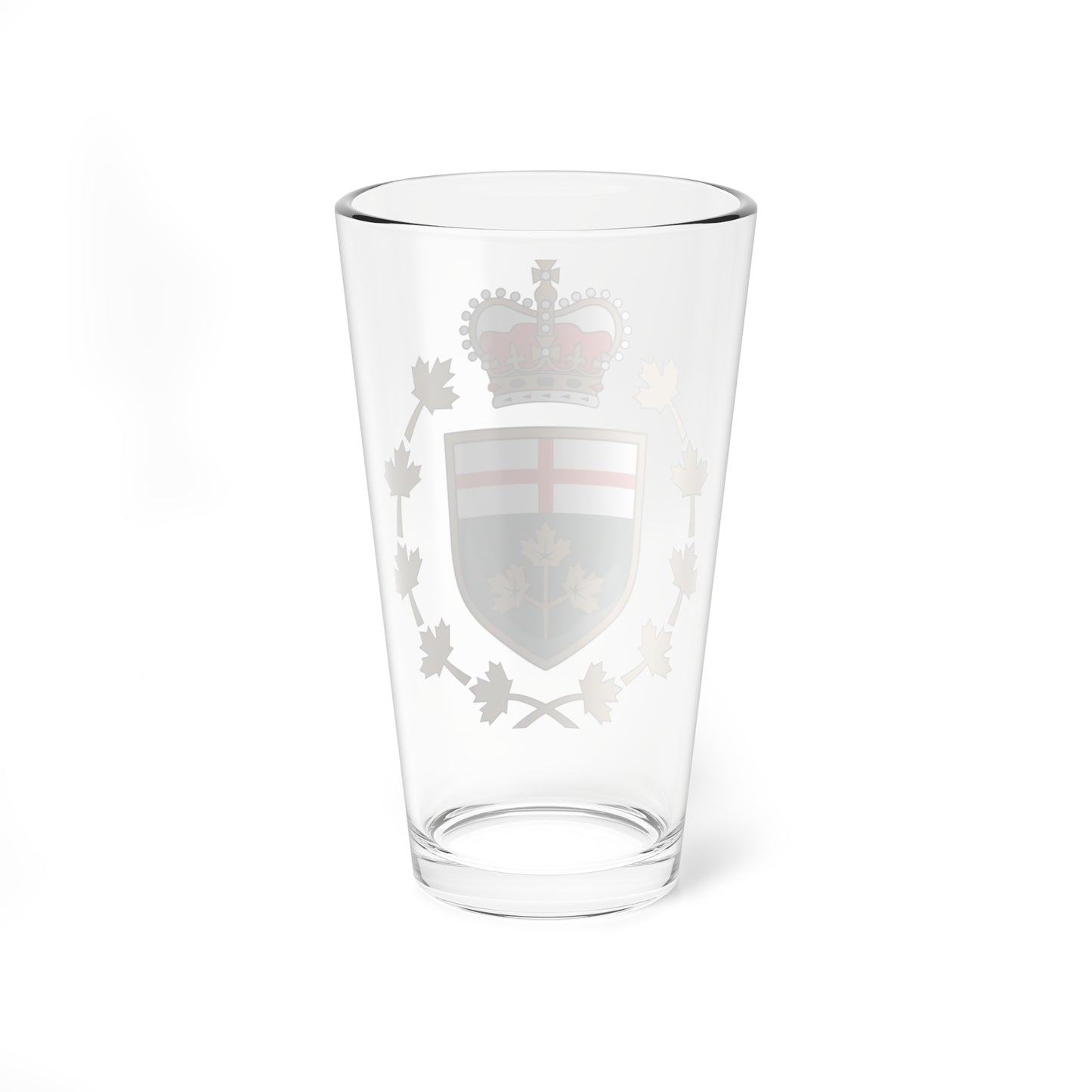 Emblem of the Lieutenant Governor of Ontario (Canada) (Coat of Arms) Pint Glass 16oz