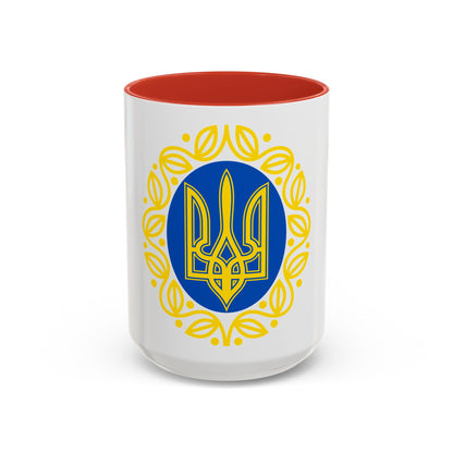Coat of arms of Ukrainian People's Republic - Accent Coffee Mug