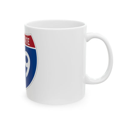 Interstate 89 (U.S. Highways) White Coffee Mug