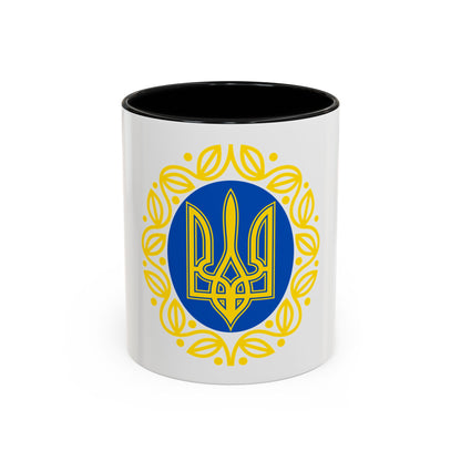 Coat of arms of Ukrainian People's Republic - Accent Coffee Mug