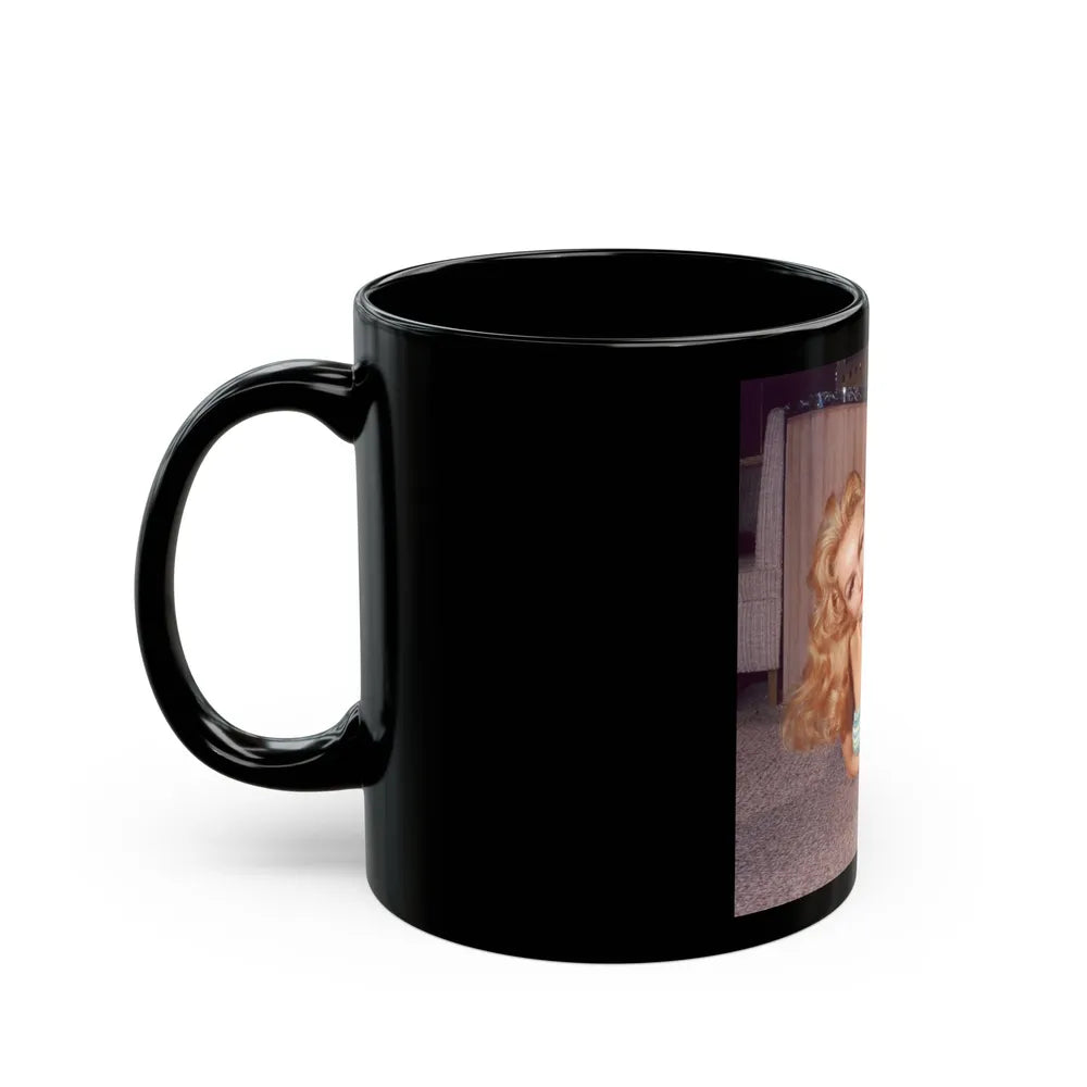 Julie Newmar #419 (Vintage Female Icon) Black Coffee Mug-Go Mug Yourself