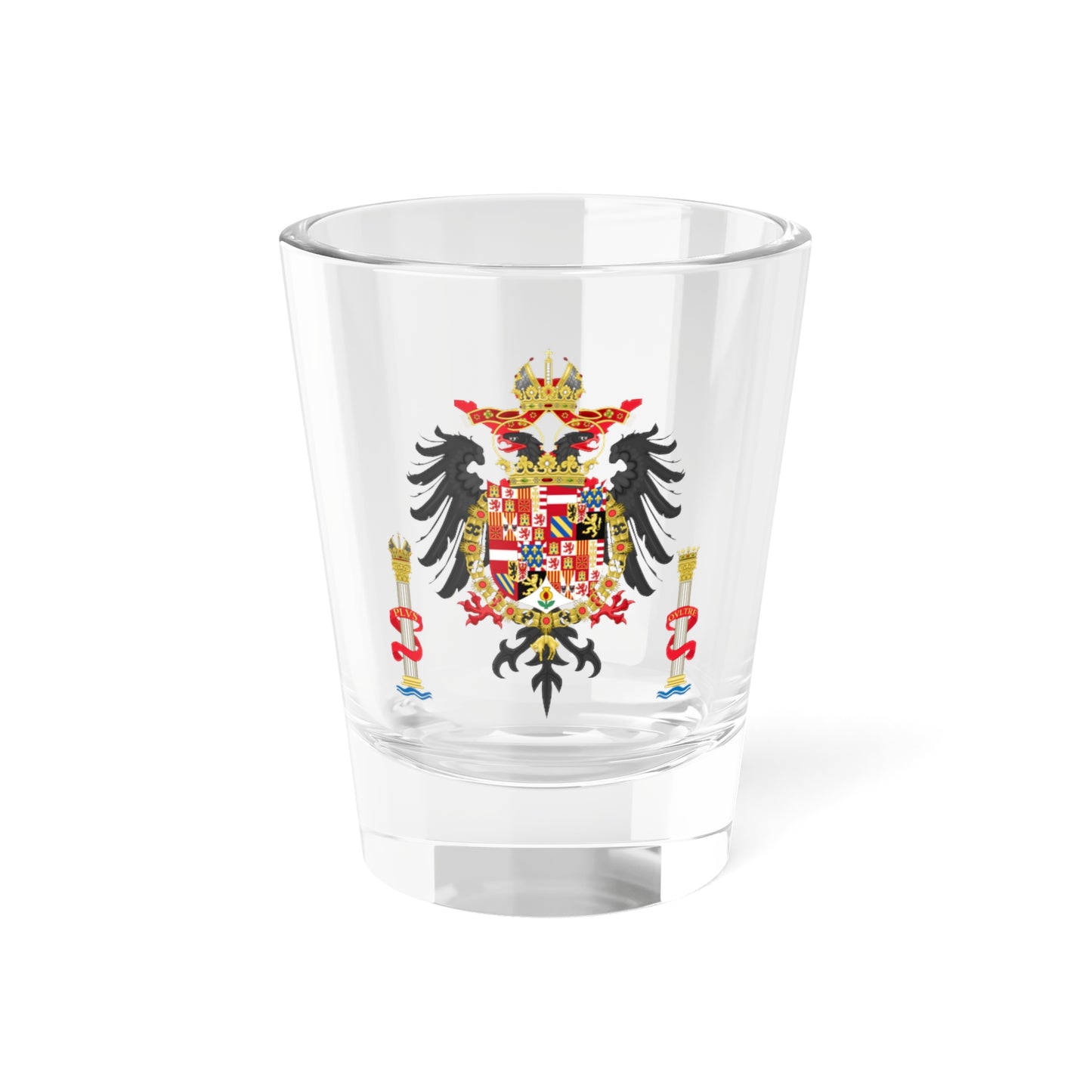 Greater Coat of Arms of Charles V Holy Roman Emperor Charles I as King of Spain (Germany) (Coat of Arms) Shot Glass 1.5oz