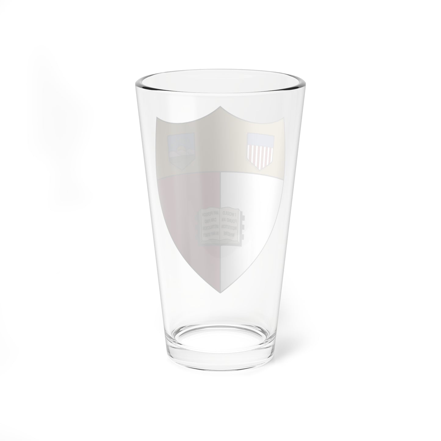 Cornell Shield Heraldic (United States) (Coat of Arms) Pint Glass 16oz