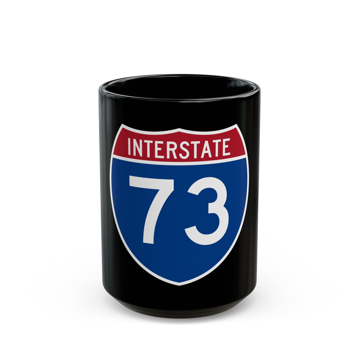 Interstate 73 (U.S. Highways) Black Coffee Mug