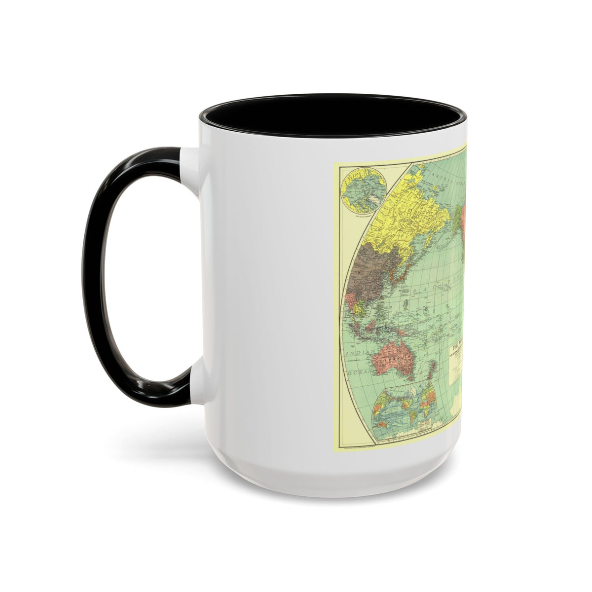World Map (1932) (Map) Accent Coffee Mug