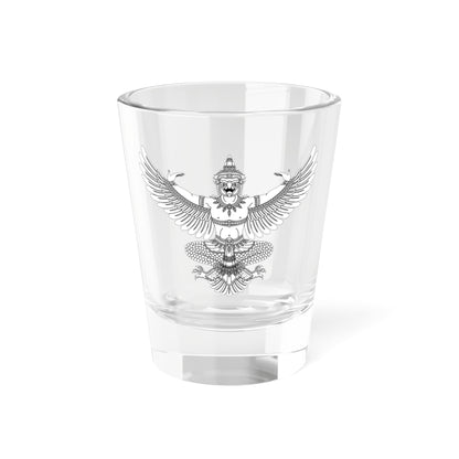 Garuda Emblem of Thailand Monochrome 2 (Thailand) (Coat of Arms) Shot Glass 1.5oz