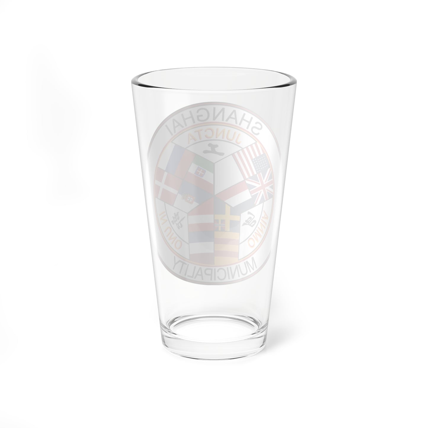 Seal of the Shanghai International Settlement (China) (Coat of Arms) Pint Glass 16oz