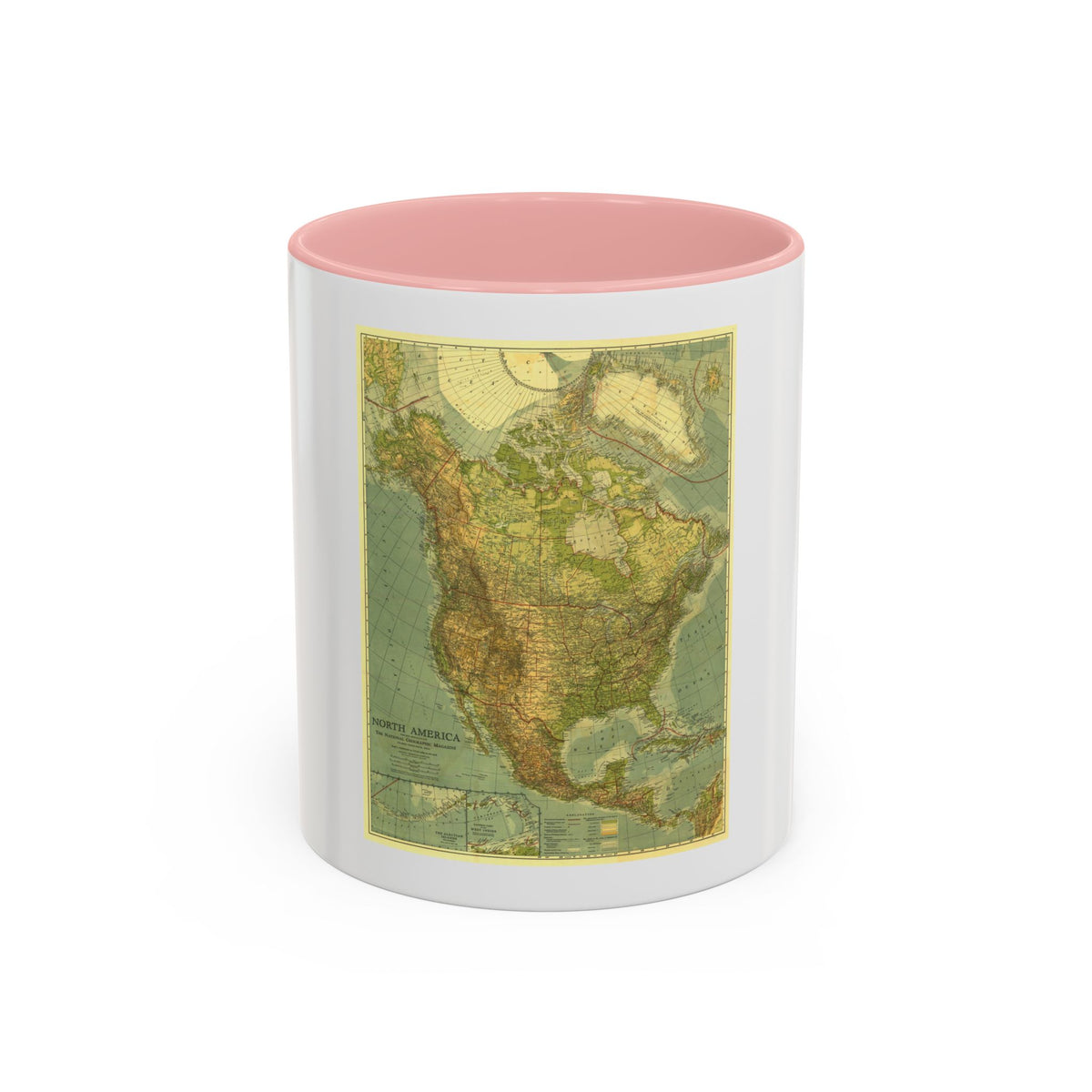 North America (1924) (Map) Accent Coffee Mug