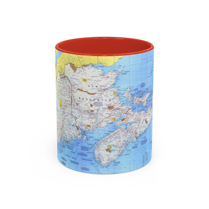 Canada - Maine, with the Maritime Provinces 1 (1975) (Map) Accent Coffee Mug