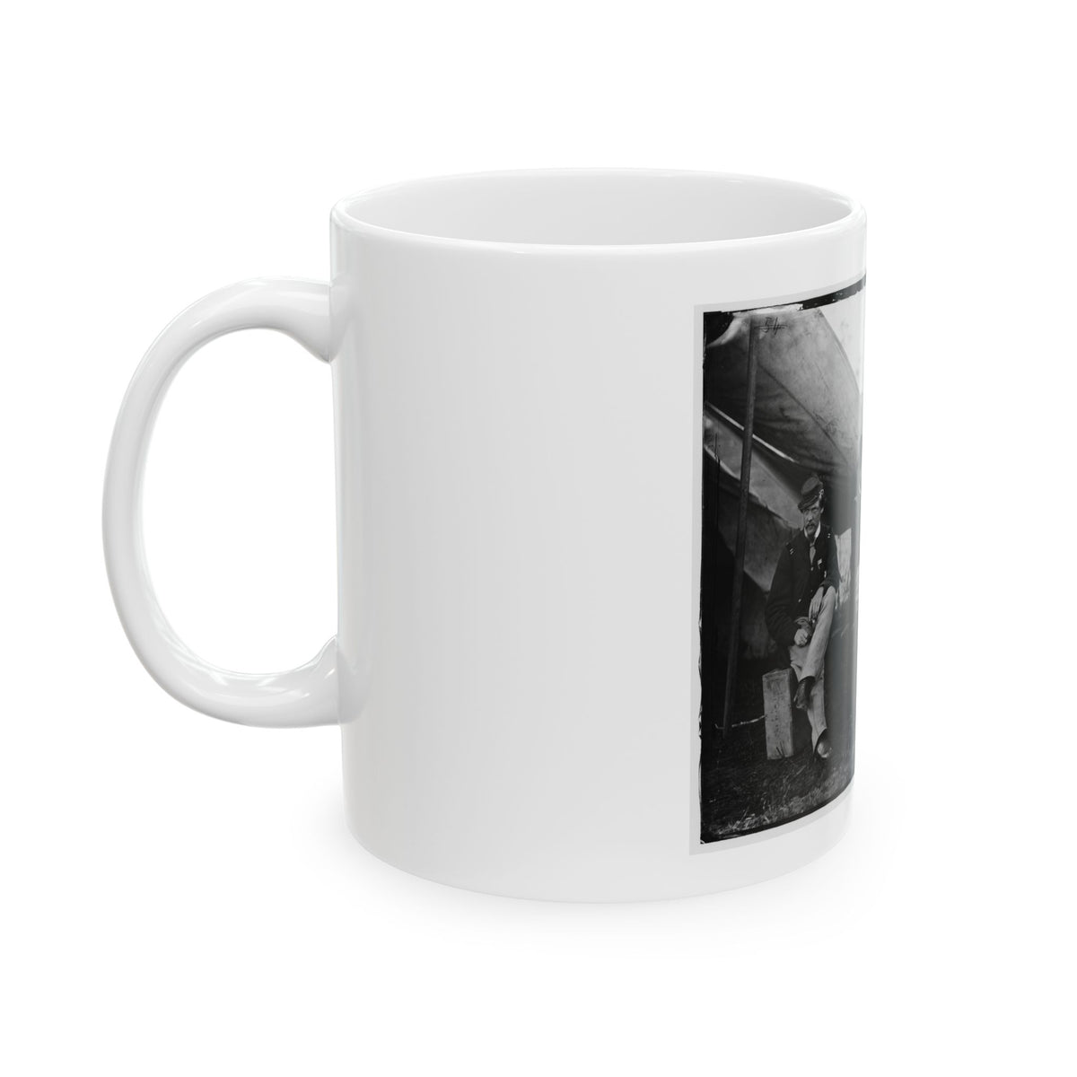 Culpeper, Virginia. Group Of Officers, Headquarters, Army Of The Potomac(2) (U.S. Civil War) White Coffee Mug