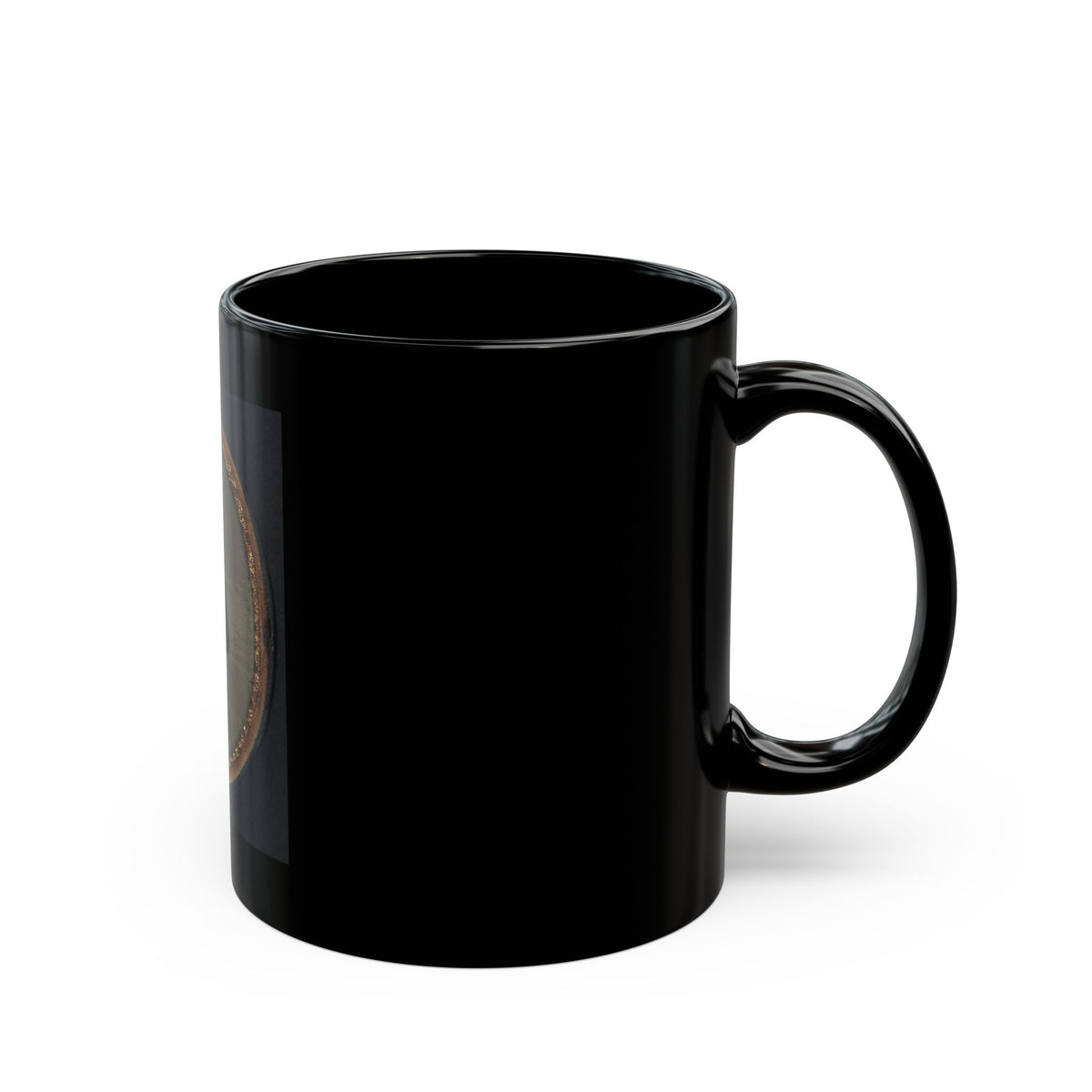 Unidentified Soldier In Union Uniform With Bayoneted Musket And Scabbard (U.S. Civil War) Black Coffee Mug