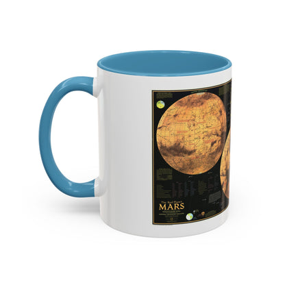 Space - MARS The Red Planet (1973) (Map) Accent Coffee Mug