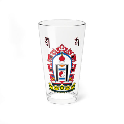 Emblem of Mongolia 191124 (Mongolia) (Coat of Arms) Pint Glass 16oz