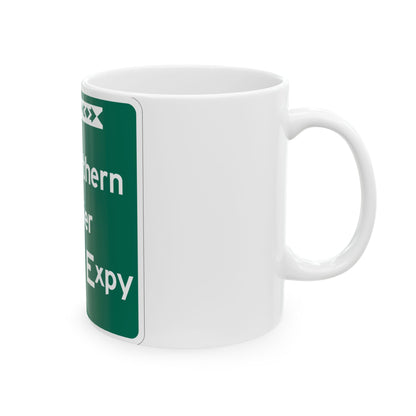 Southern Tier Expressway (New York) (Road Sign) White Coffee Mug