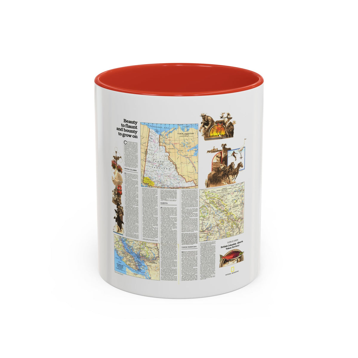 Canada - British Columbia, Alberta & Yukon 2 (1978) (Map) Accent Coffee Mug