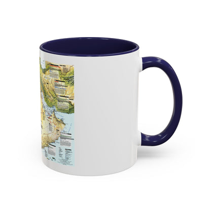 Middle East - States in Turmoil (1991) (Map) Accent Coffee Mug