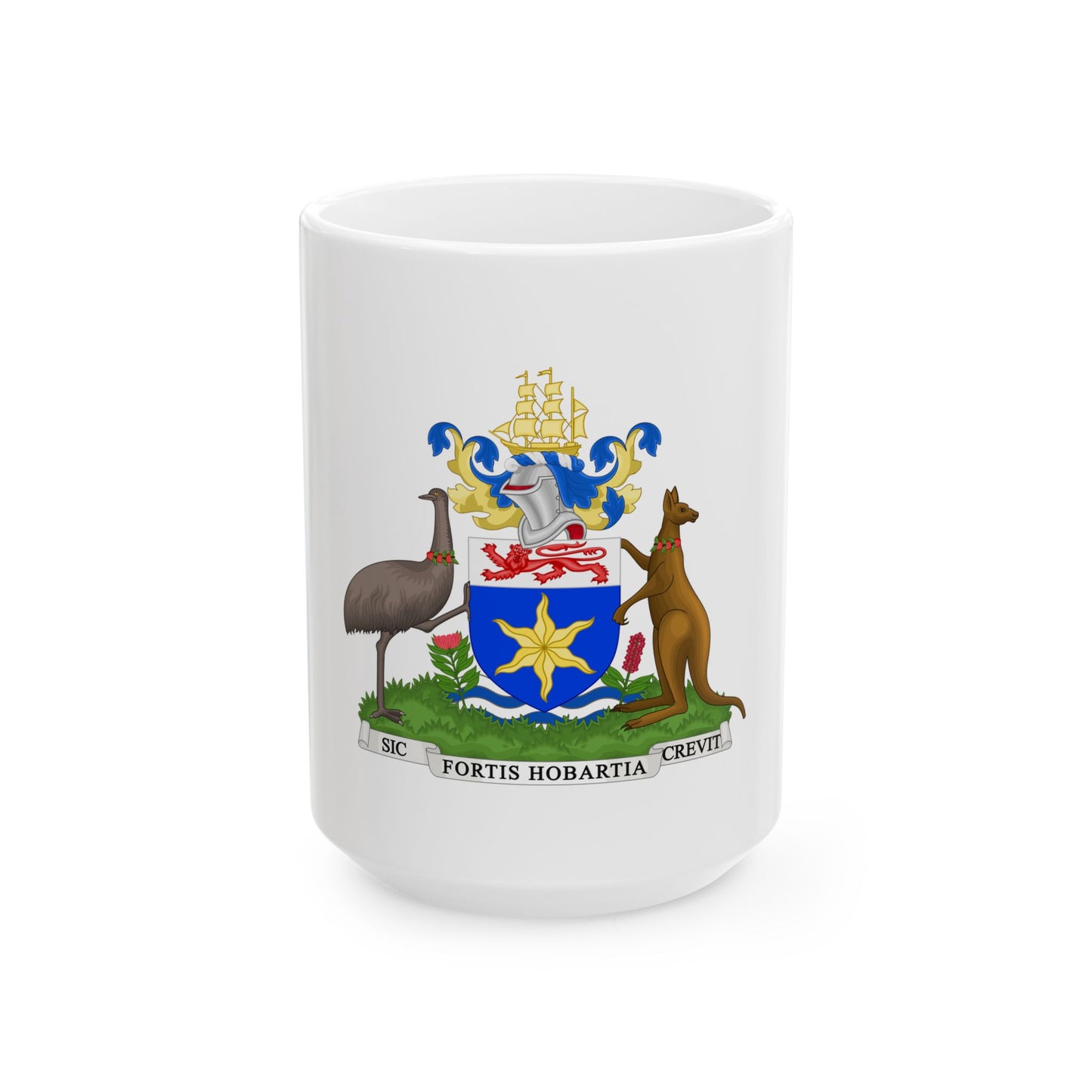 Coat of Arms Hobart Australia - White Coffee Mug
