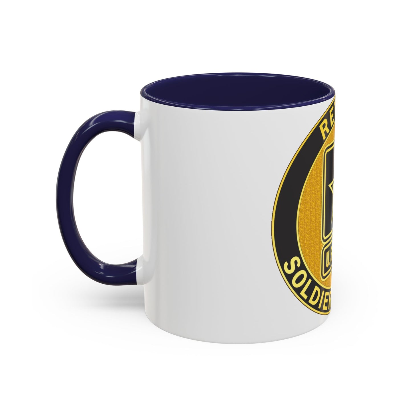 Mug à café avec insigne d'identification de service à la retraite (armée américaine)