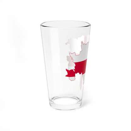 Flag map of Milan (Italy) Pint Glass 16oz