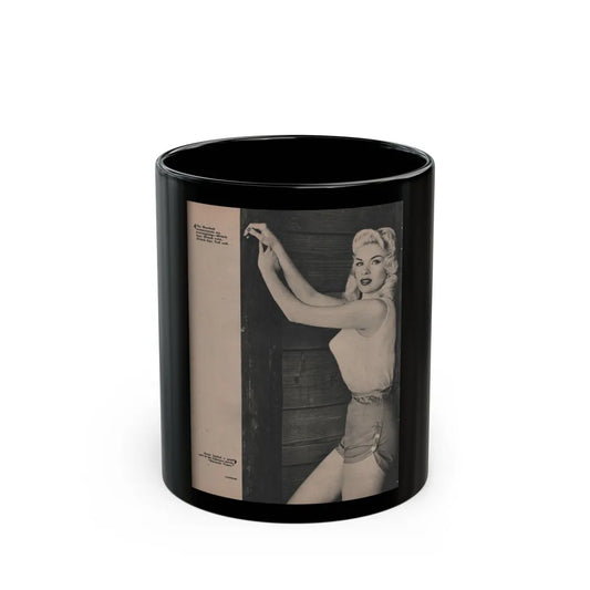 Jayne Mansfield #169 - Fabulous Females Mag. Issue #01 '55 - 1 B&W Photo (Vintage Female Icon) Black Coffee Mug-11oz-Go Mug Yourself